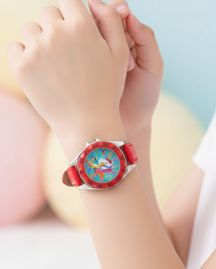 unicorn red watch - in-use
