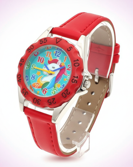 unicorn red watch - white-bg