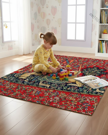 unicorn renaissance rug - in-use