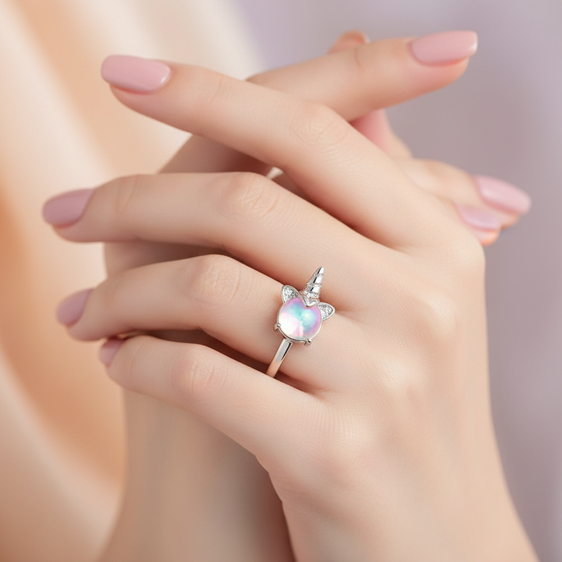 unicorn rings jewelry - in-use