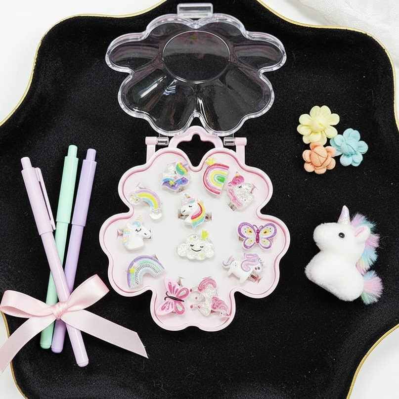 unicorn ring set - flat-lay