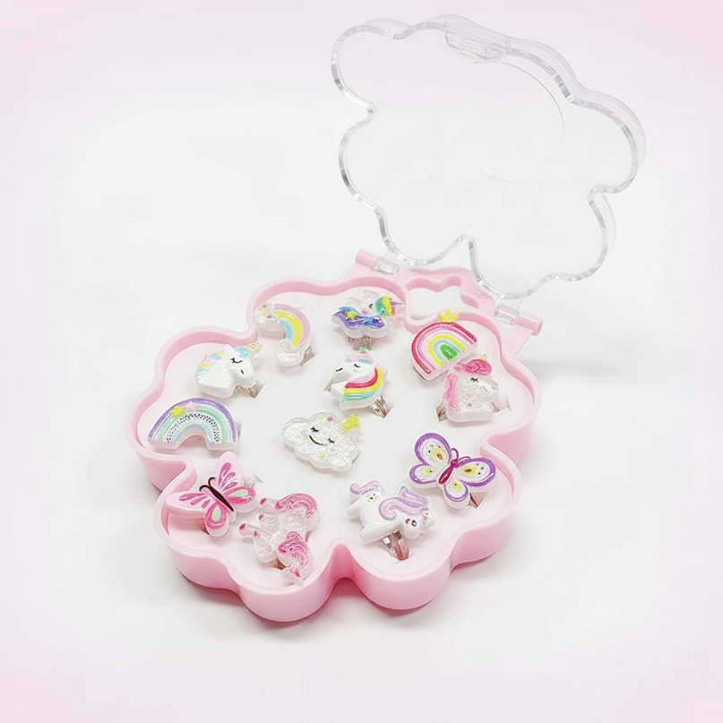 unicorn ring set - white-bg