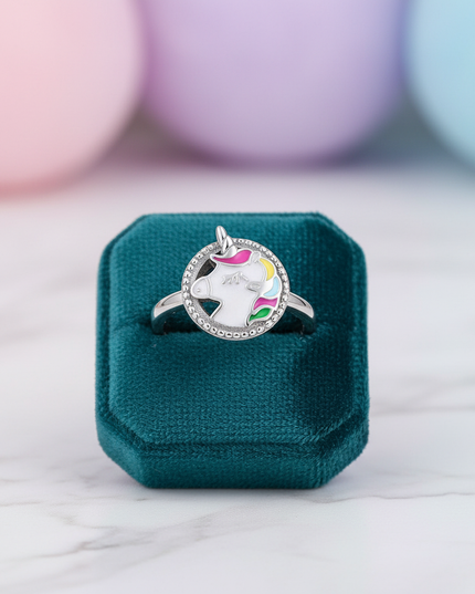 silver unicorn ring - lifestyle