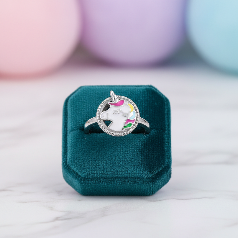 silver unicorn ring - lifestyle