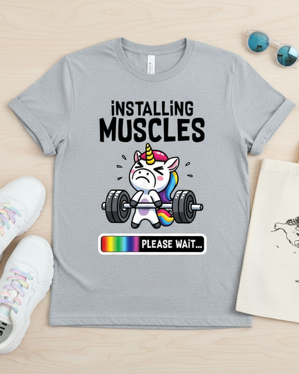 unicorn road trip shirt - flat-lay