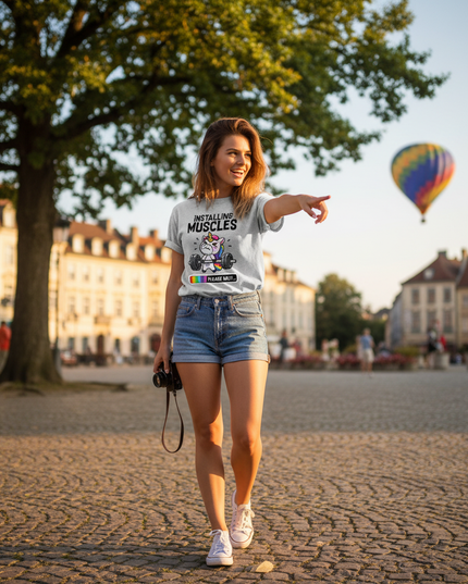 unicorn road trip shirt - in-use