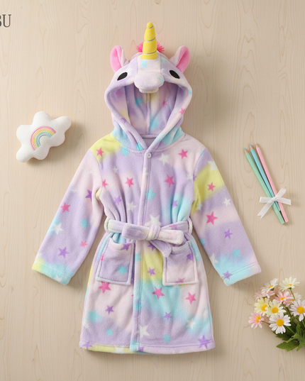 unicorn robe 5t - flat-lay