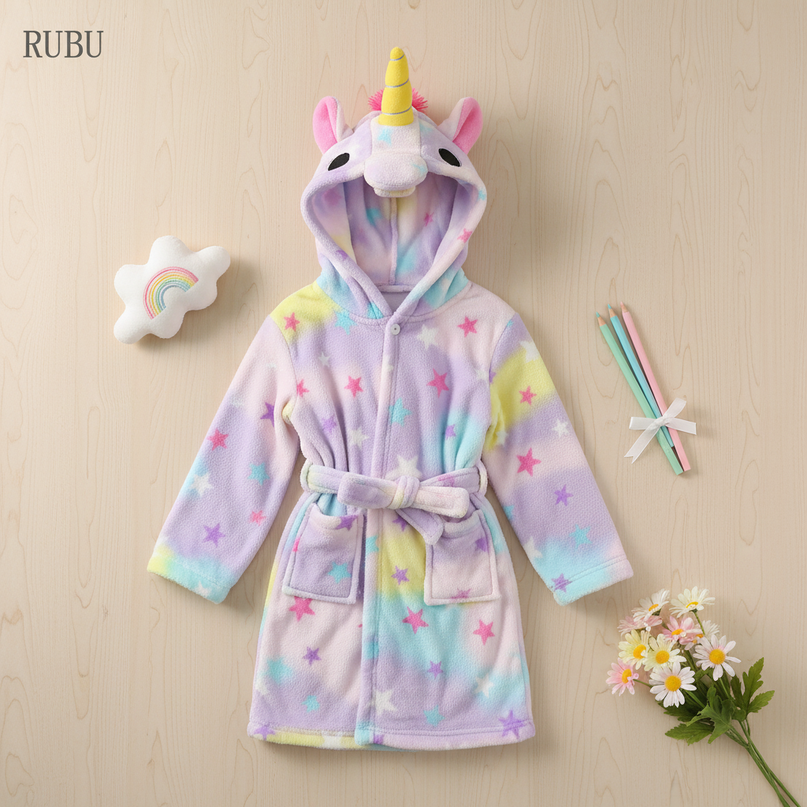 unicorn robe 5t - flat-lay