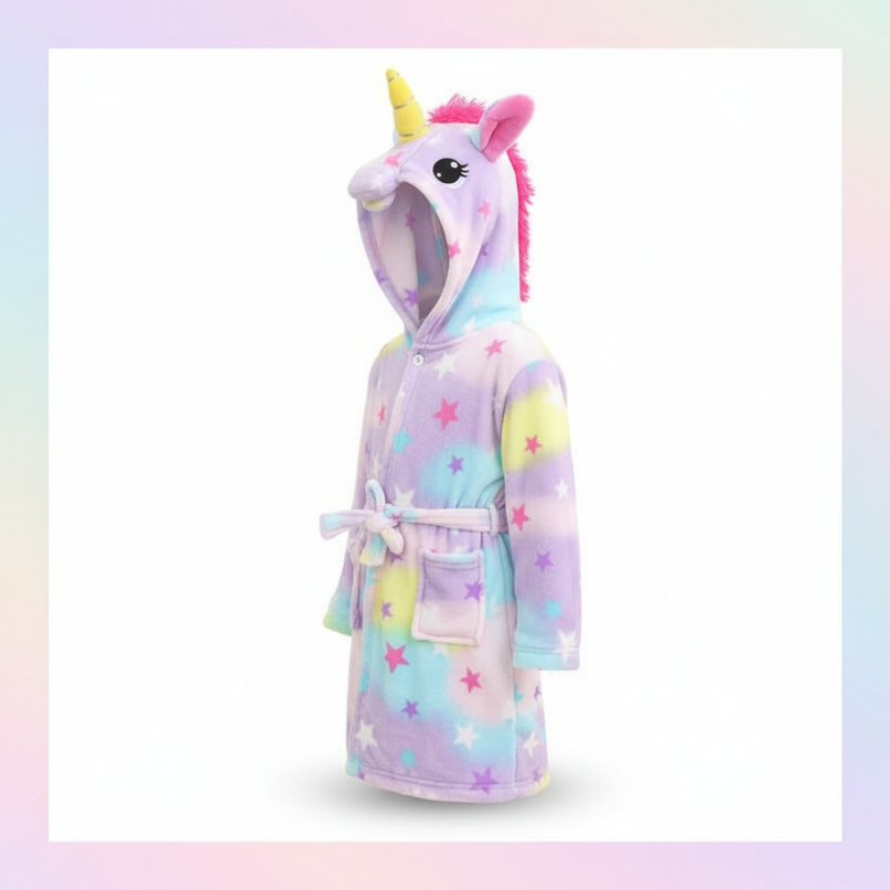 unicorn robe 5t - white-bg