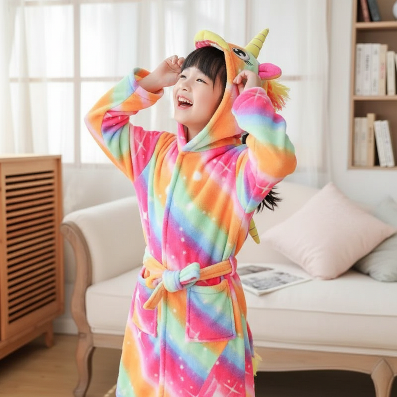 unicorn robe cover up - in-use