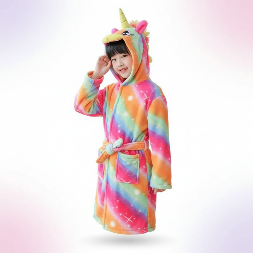 unicorn robe cover up - white-bg