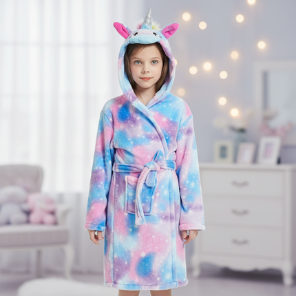 unicorn robe for bath - lifestyle