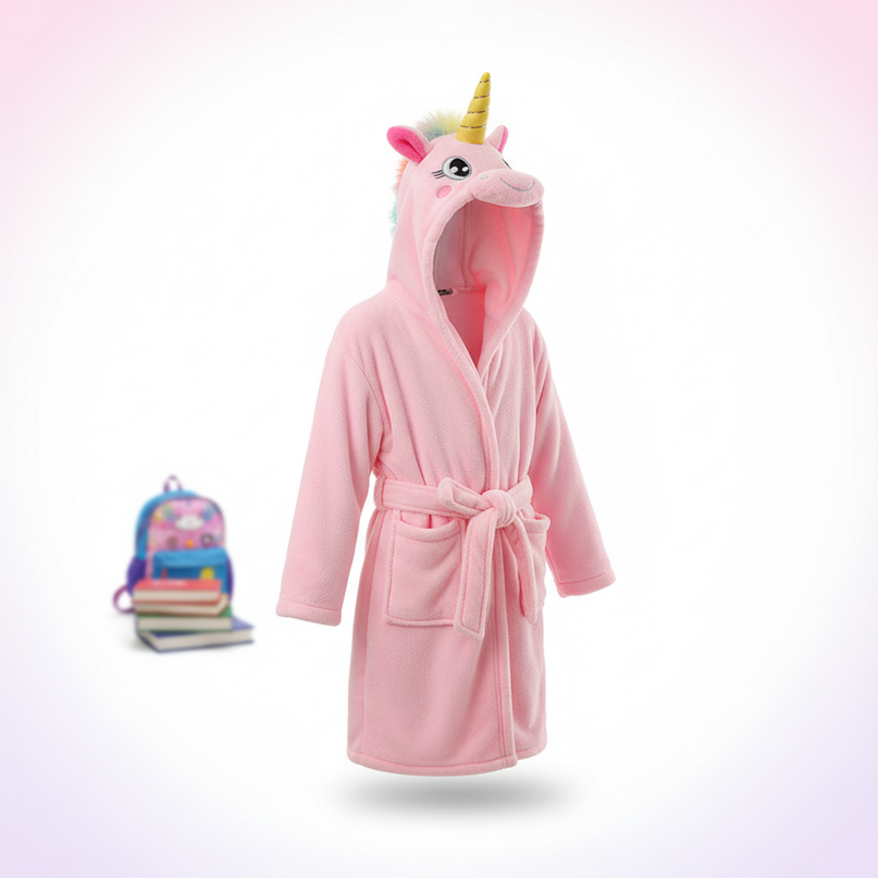 unicorn robe for school - white-bg