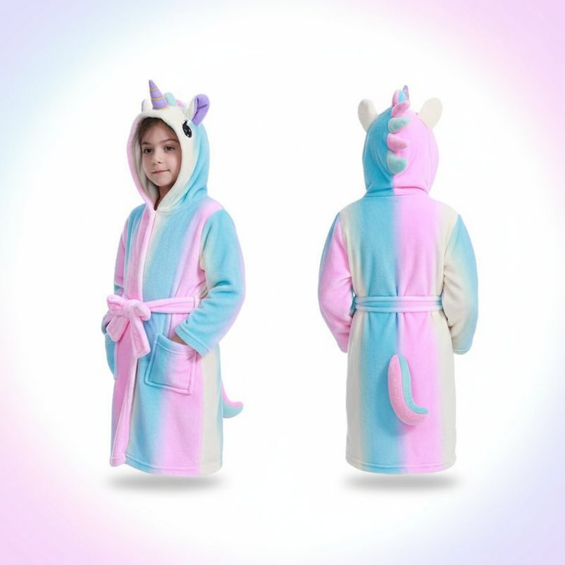 unicorn robe gift - white-bg