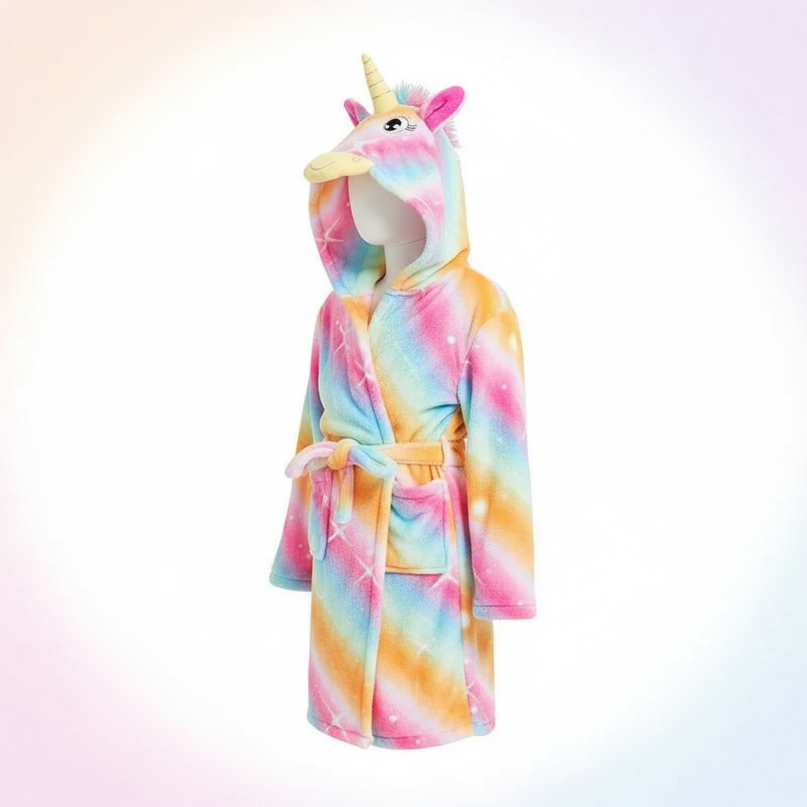 unicorn robe girls - white-bg
