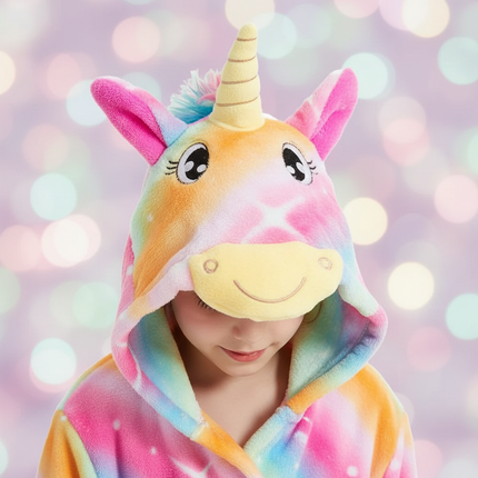 unicorn robe slippers set - detail