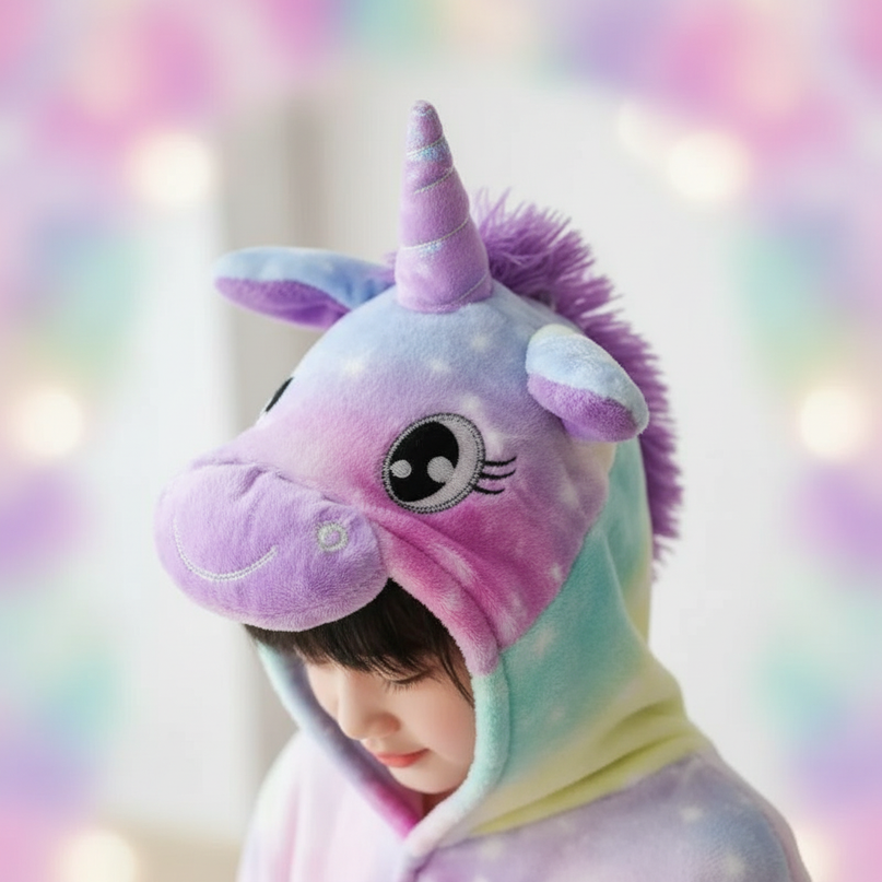 unicorn robe towel - detail