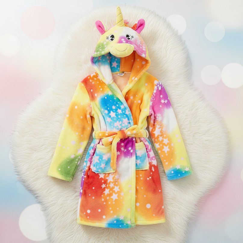 unicorn robe with hood - lifestyle