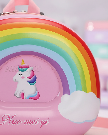 unicorn rolling backpack - detail