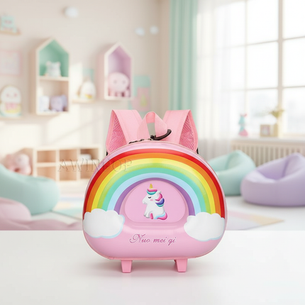 unicorn rolling backpack - lifestyle