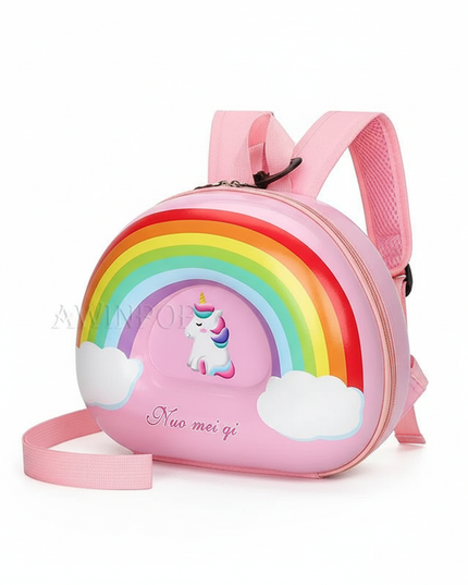 unicorn rolling backpack - white-bg