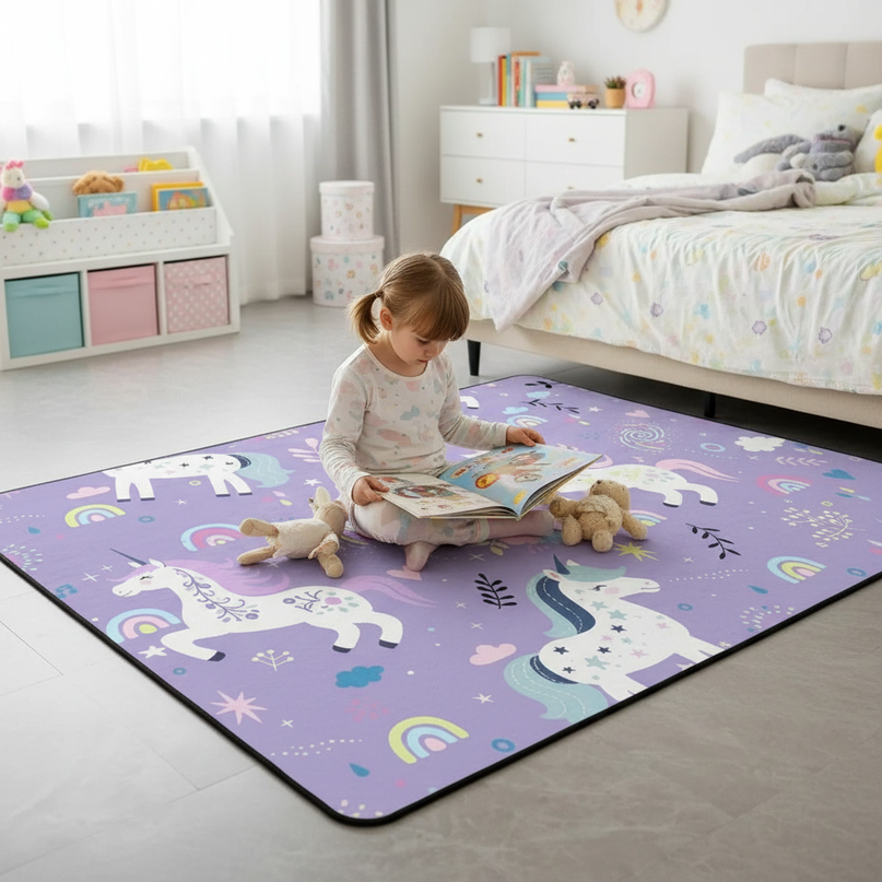 unicorn room rug - in-use