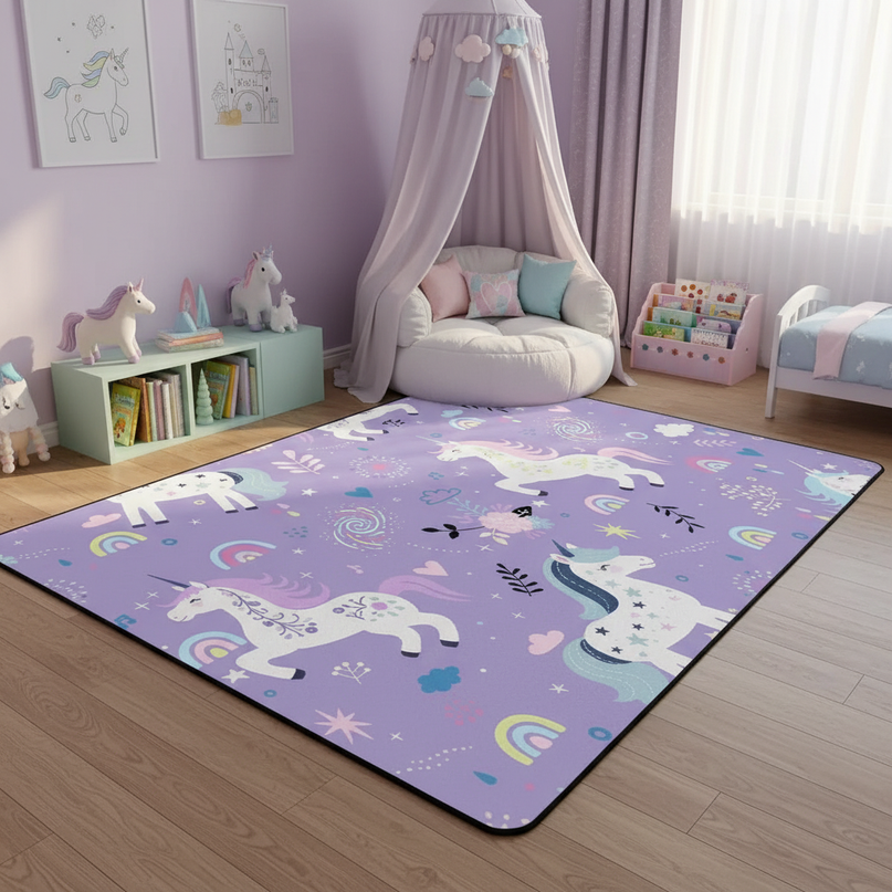 unicorn room rug - lifestyle