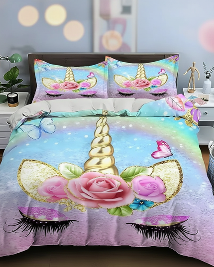 unicorn rose bedding - lifestyle