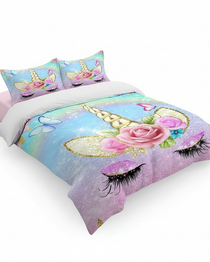 unicorn rose bedding - white-bg