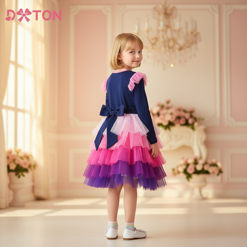 unicorn ruffle tutu dress girls - back