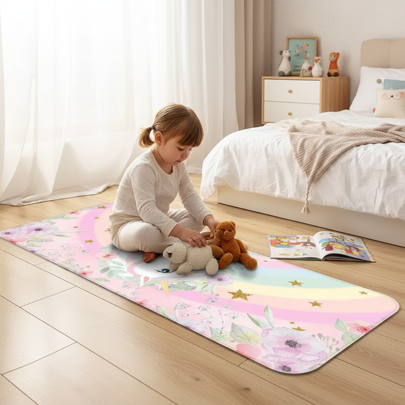 unicorn runner rug - in-use