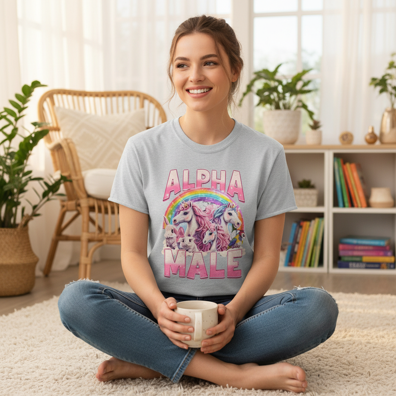 unicorn running shirt - in-use