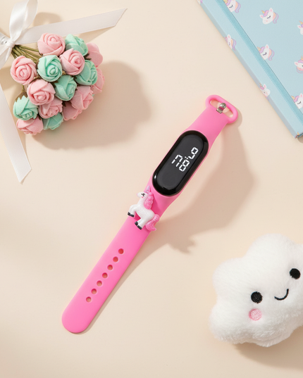 unicorn running watch - flat-lay