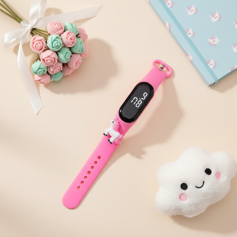 unicorn running watch - flat-lay