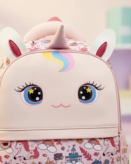 unicorn school backpack 16 inch - detail