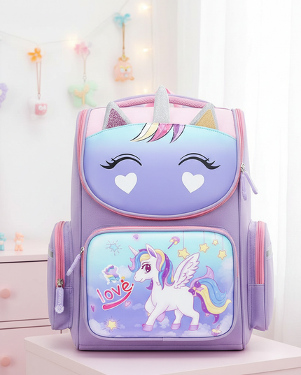 unicorn school backpack for boys girls - lifestyle