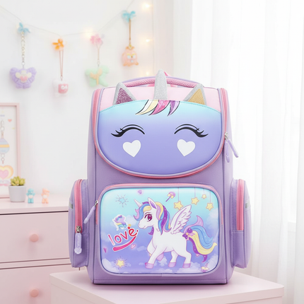 unicorn school backpack for boys girls - lifestyle