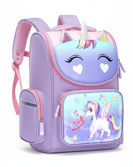 unicorn school backpack for boys girls - white-bg