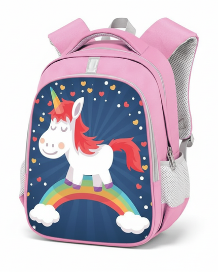 unicorn school backpack for girls large - white-bg
