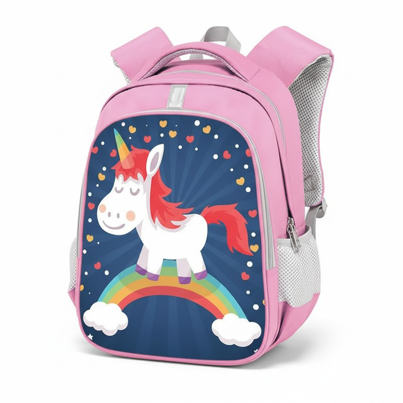 unicorn school backpack for girls large - white-bg