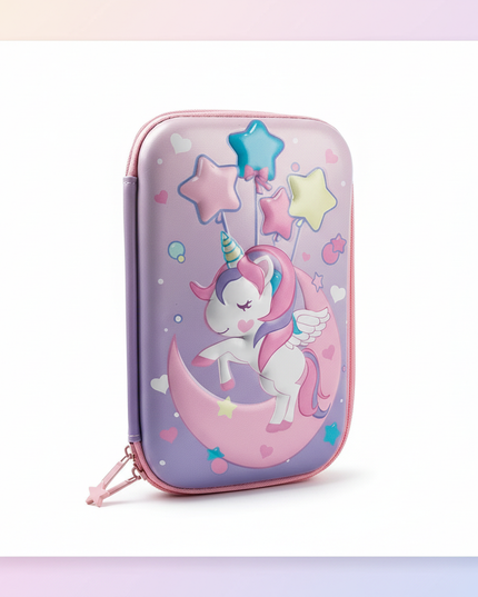 unicorn school pencil case - white-bg