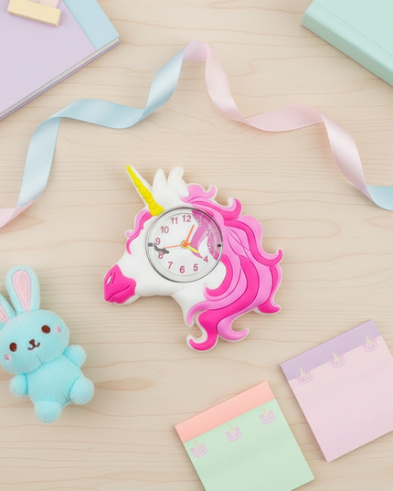 unicorn school watch - flat-lay