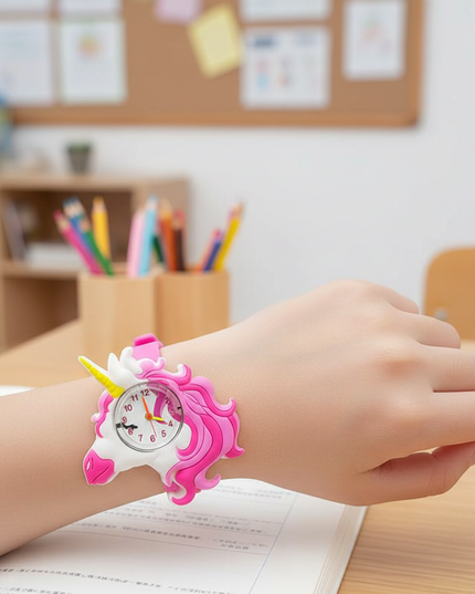 unicorn school watch - in-use