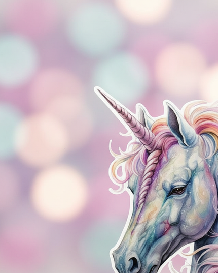 unicorn scrapbook stickers - detail