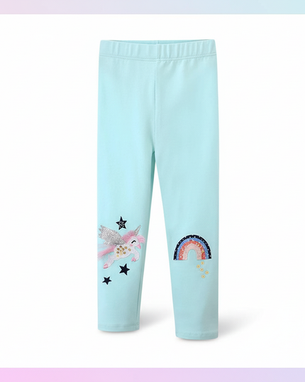 unicorn sequin leggings - white-bg
