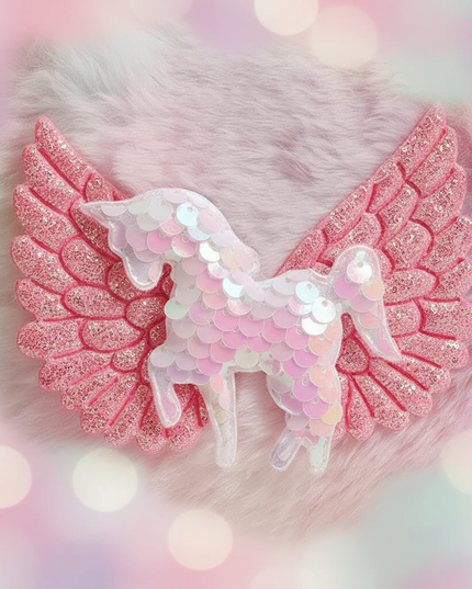 unicorn sequin purse - detail