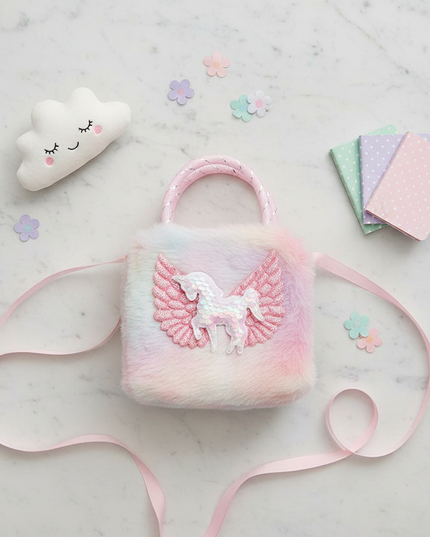 unicorn sequin purse - flat-lay