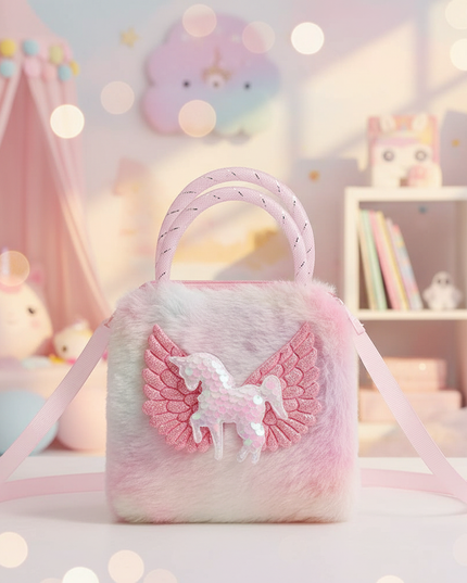 unicorn sequin purse - lifestyle