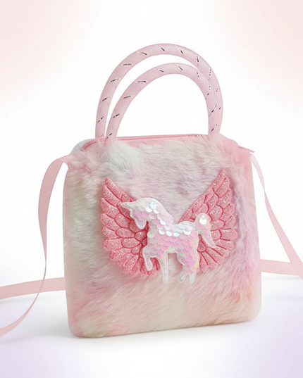 unicorn sequin purse - white-bg
