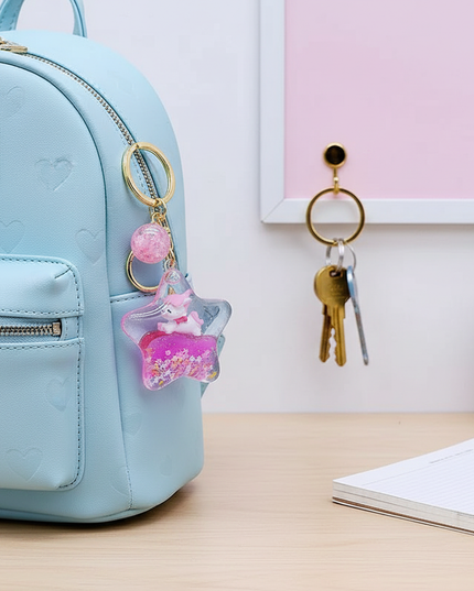 unicorn shaker keychain - lifestyle